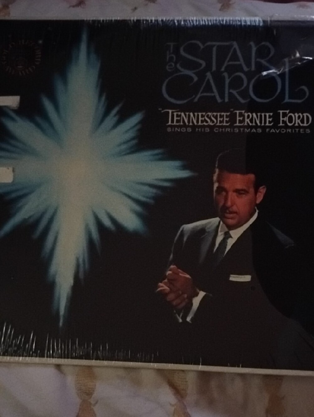 Tennessee Ernie Ford "The Star Carol" Vinyl LP - Black & Blue Cover
